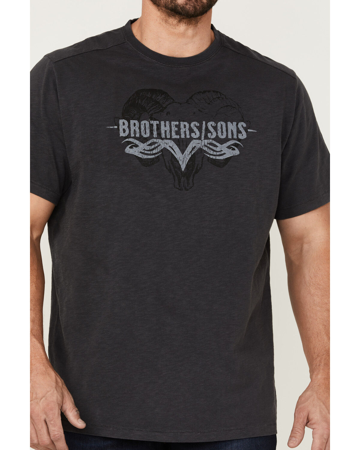 Image #3 - Brothers and Sons Men's Badlands Ram Graphic T-Shirt, Charcoal, hi-res