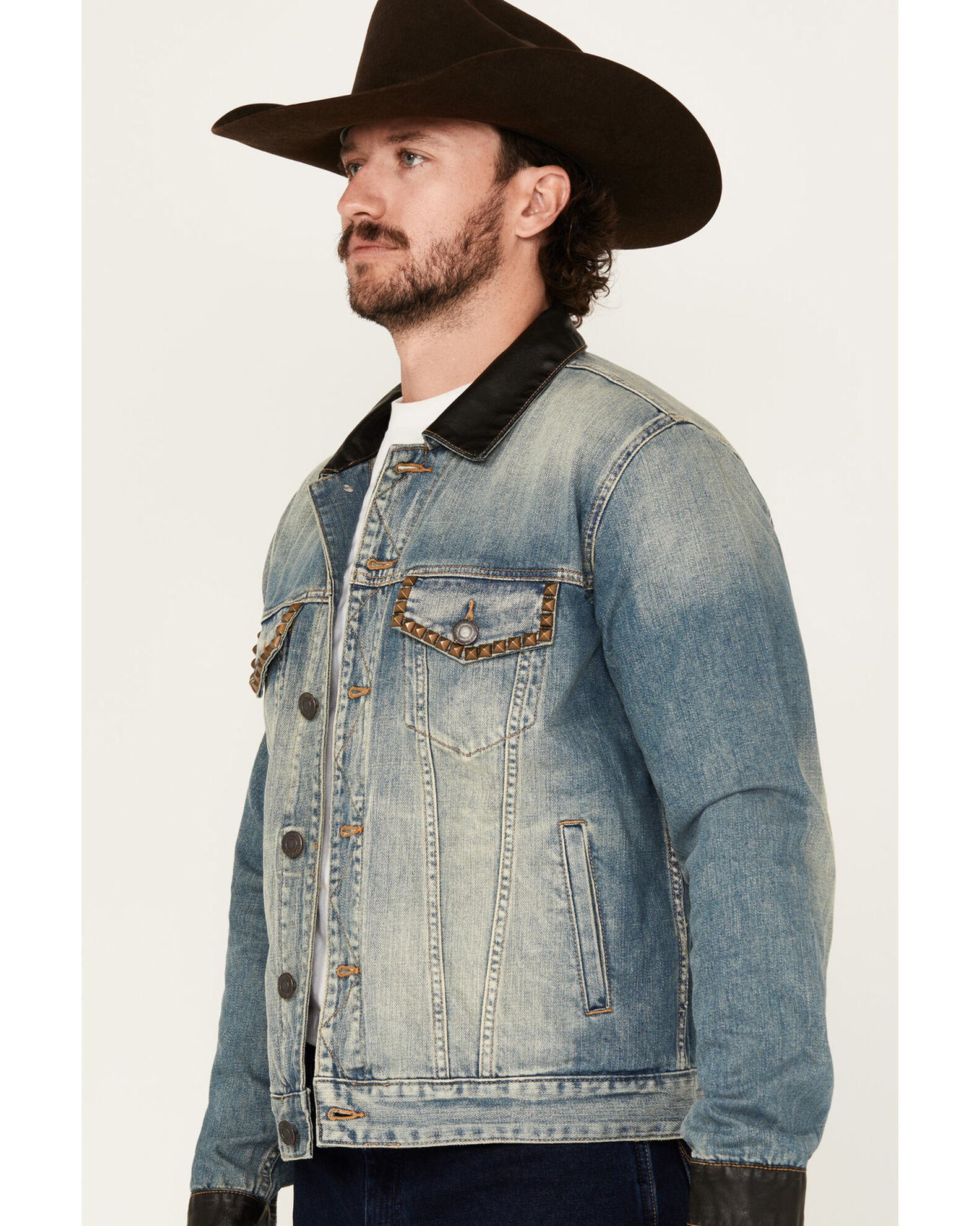 Moonshine Spirit Men s Slasher Medium Wash Denim Jacket Country Outfitter
