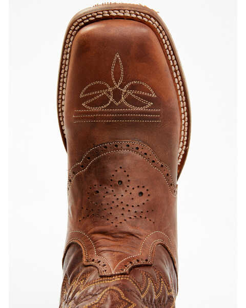 Dan Post Men's Embroidered Western Boots - Broad Square Toe , Medium Brown, hi-res