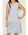 Image #3 - Shyanne Girls' Suede Fringe Mini Dress , Blue, hi-res