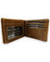 Image #2 - Ranch Junkie Men's Denali Leather Bifold Wallet, Brown, hi-res