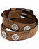 Cody James Men's Hair-On Praying Cowboy Concho Western Belt , Brown, hi-res