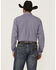 Image #4 - Cinch Men's Plaid Print Long Sleeve Button-Down Western Shirt, Purple, hi-res
