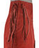 Scully Women's Suede Leather Fringe Skirt, Red, hi-res