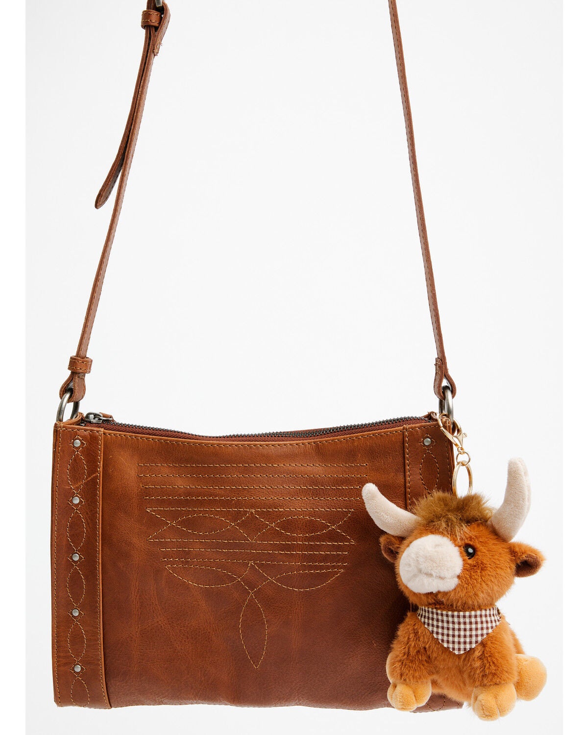 Image #3 - Shyanne Highland Cow Bag Charm, Brown, hi-res
