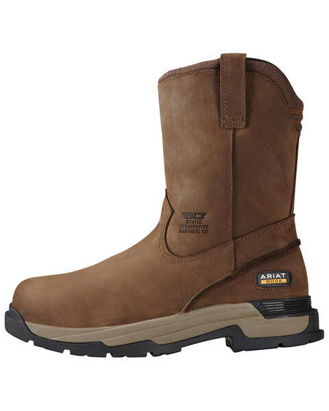 Image #2 - Ariat Men's Mastergrip Pull Western Work Boots - Composite Toe, Brown, hi-res
