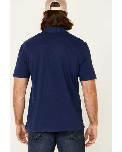 Image #4 - North River Men's Solid Slub Short Sleeve Polo Shirt , Blue, hi-res