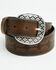 Image #1 - Red Dirt Hat Men's Southwestern Print Leather Belt, Brown, hi-res