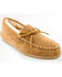 Minnetonka Men's Sheepskin Hardsole Moccasins, Tan, hi-res
