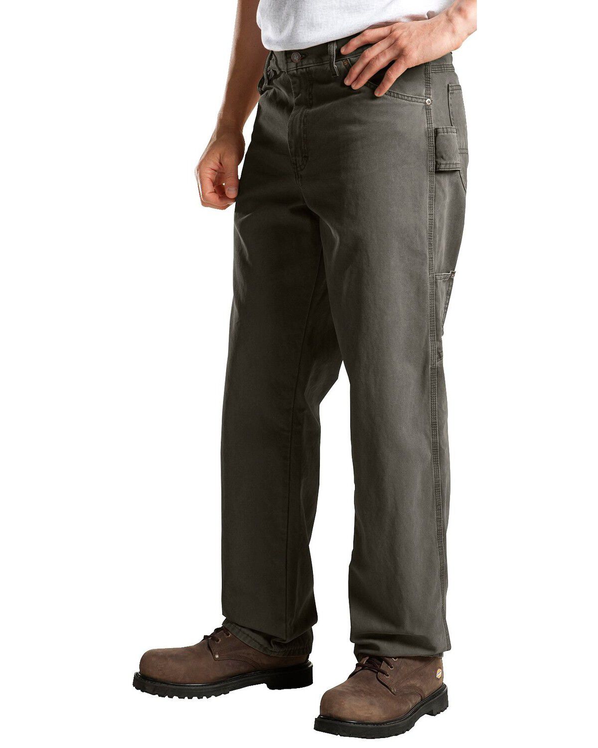 Image #1 - Dickies Men's Sanded Duck Carpenter Jeans, Moss, hi-res