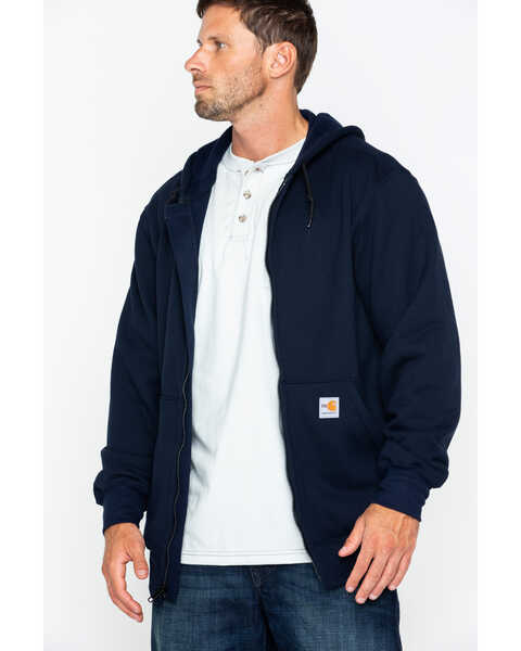 Image #1 - Carhartt Men's Zip-Front Heavyweight FR Work Jacket - Big & Tall , Navy, hi-res