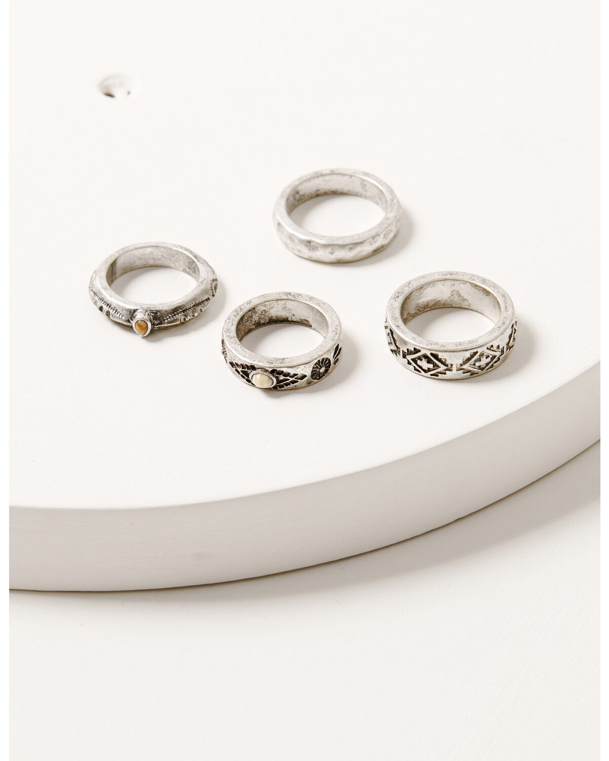Shyanne Women's Sedona Sky Ring Set - 4 Piece, Silver, hi-res