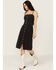 Image #1 - Levi's Women's Denim Bustier Mini Dress, Black, hi-res