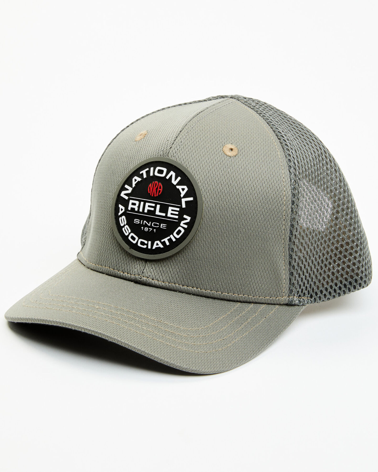 NRA Men s Gray Rubber Patch Snapback Baseball Cap Country Outfitter