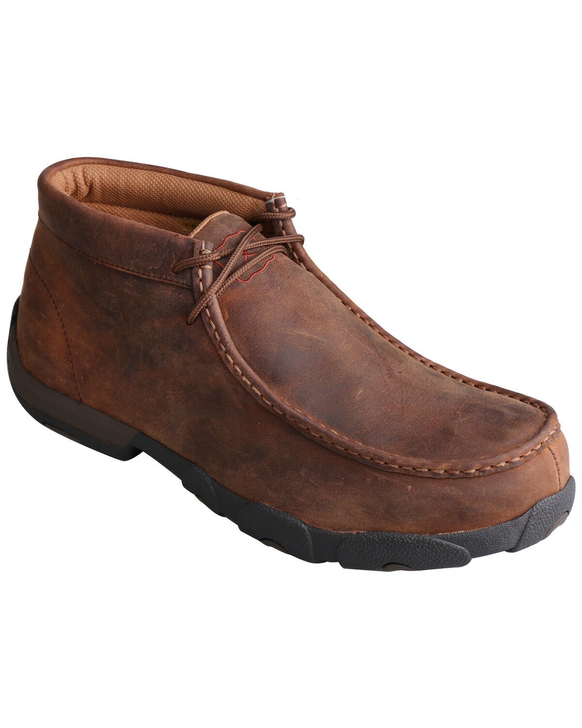 Twisted X Men's Casual Work Met Guard Driving Mocs - Steel Toe, Peanut, hi-res