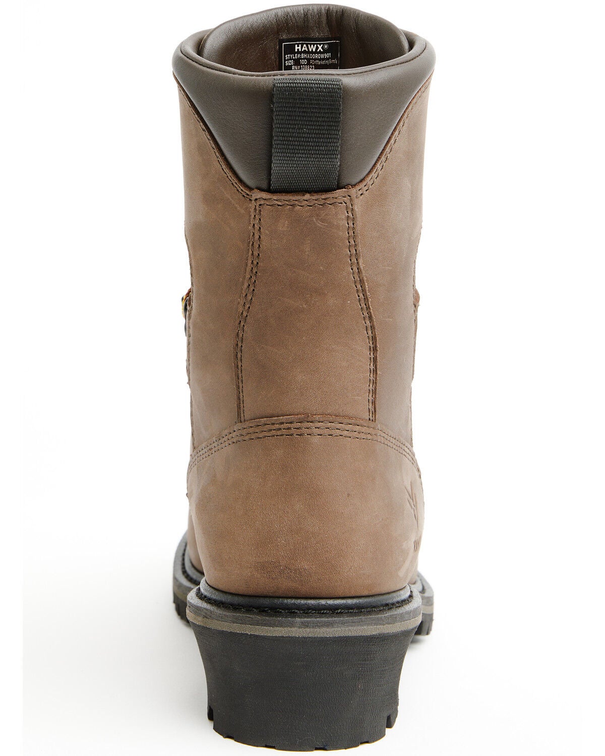 Image #5 - Hawx Men's 8" Logger Lace-Up Work Boot - Soft Toe, Chocolate, hi-res