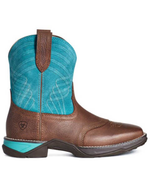 Image #2 - Ariat Women's Anthem Shortie Performance Western Boots - Square Toe, Brown, hi-res