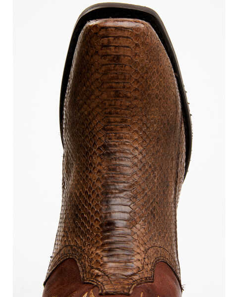 Image #6 - Dan Post Men's Exotic Water Snake Western Boots - Square toe , Chocolate, hi-res