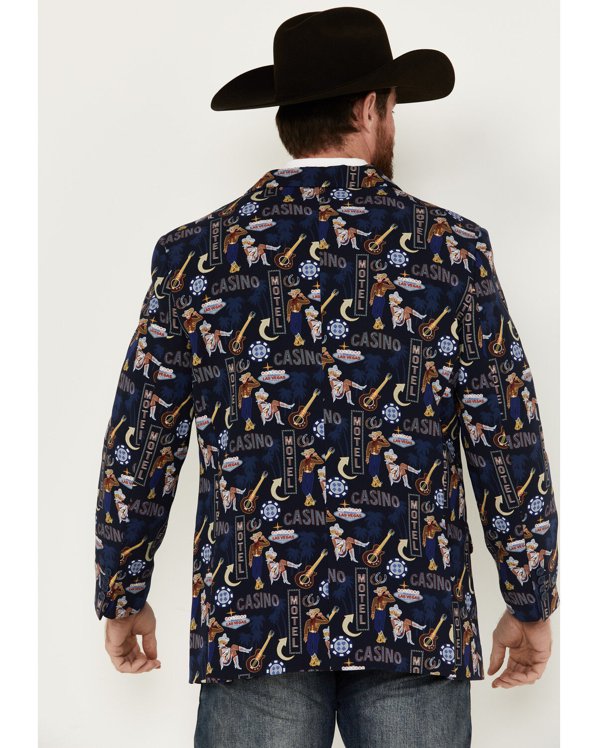 Image #4 - Rock & Roll Demin Men's Casino Conversation Print Modern Fit Sportcoat, , hi-res