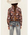 Image #4 - Cowgirl Hardware Girls' Floral Horse Print Long Sleeve Snap Western Shirt, , hi-res