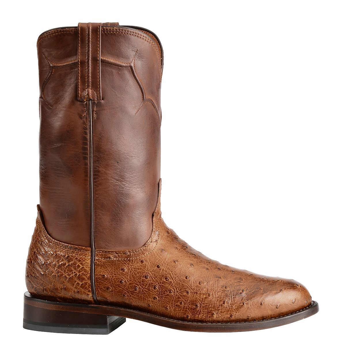lucchese full quill ostrich roper boots