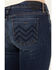 Image #4 - Mia and Moss Women's Spellbound Dark Wash Mid Rise Kick Flare Stretch Jeans, Dark Wash, hi-res