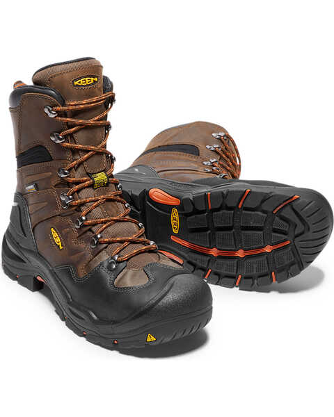 Image #2 - Keen Men's Coburg 8" Waterproof Boots - Steel Toe, Brown, hi-res