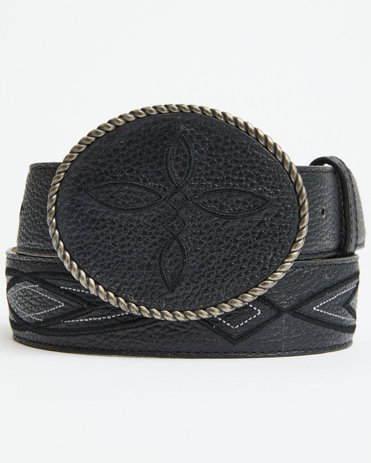 Idyllwind Women's Trinity Embroidered Leather Belt, Black, hi-res