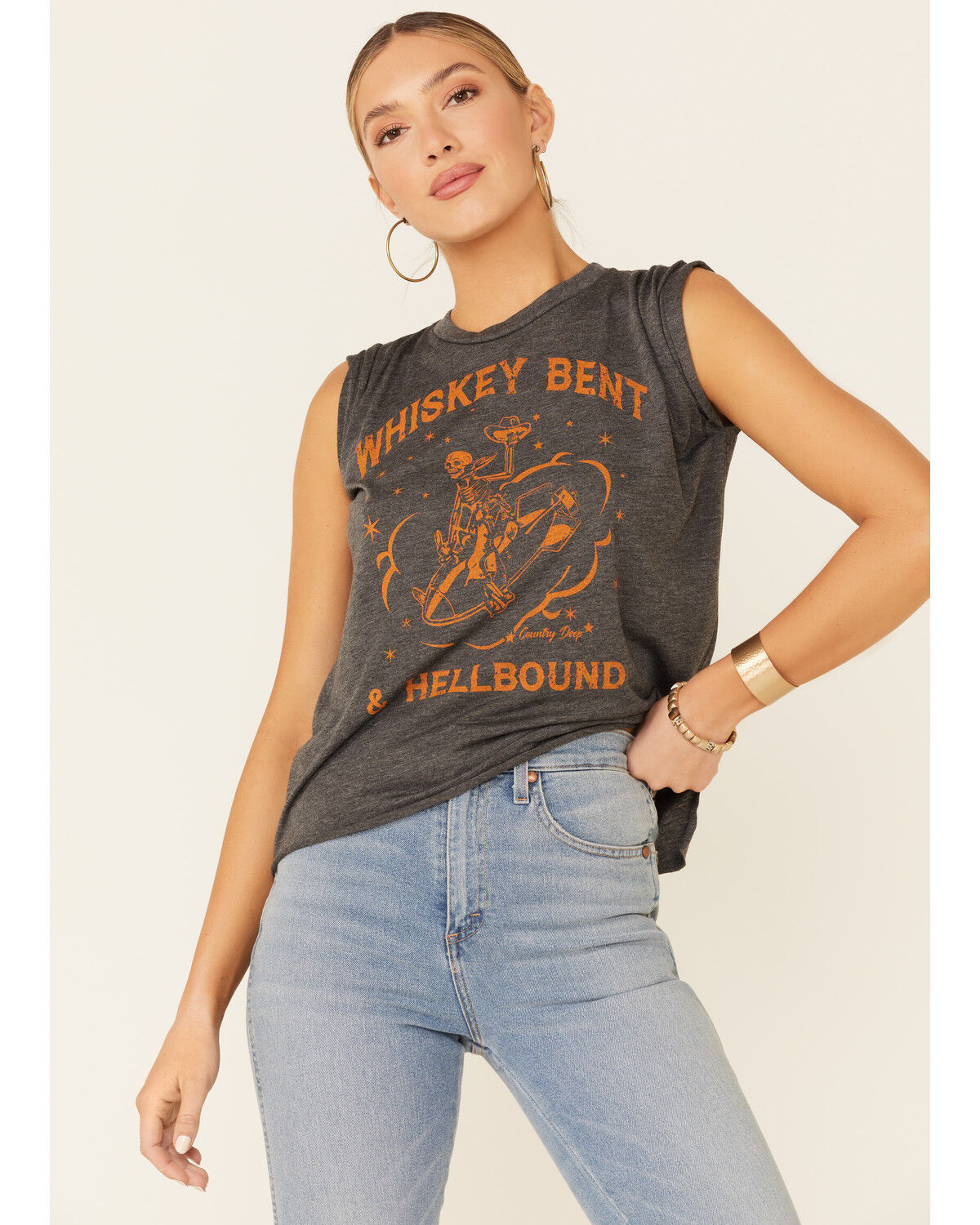 Womens muscle tank graphic clearance