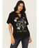 Image #1 - Idyllwind Women's Patch Country And Western Embellished Short Sleeve Graphic Tee, Black, hi-res