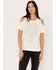 Image #1 - Blended Women's Cold Shoulder Country Heart Short Sleeve Graphic Tee, , hi-res