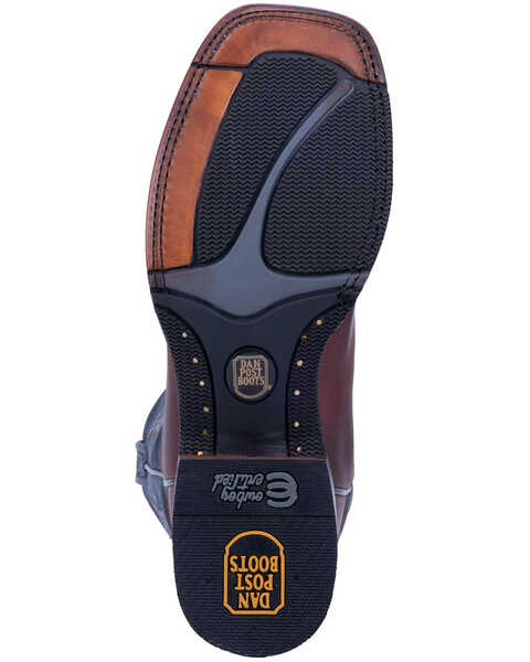 Image #2 - Dan Post Men's Winslow Western Performance Boots - Broad Square Toe, Brown/blue, hi-res