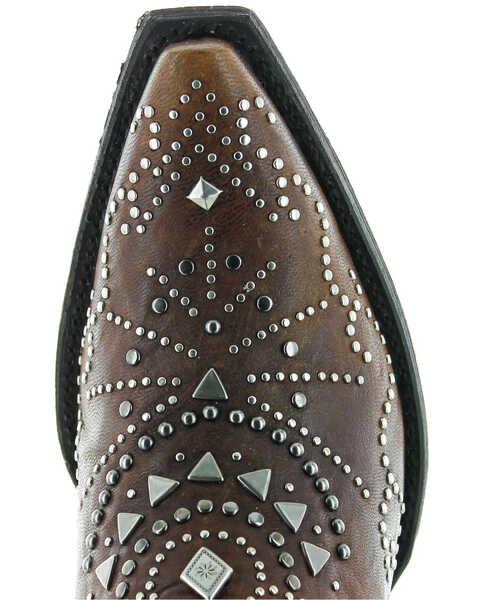 Image #4 - Old Gringo Women's Alyssa Western Boots - Snip Toe, Brown, hi-res