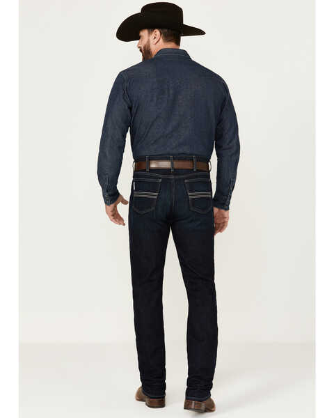 Image #4 - Cinch Men's Silver Label Dark Wash Slim Straight Stretch Denim Jeans, Indigo, hi-res