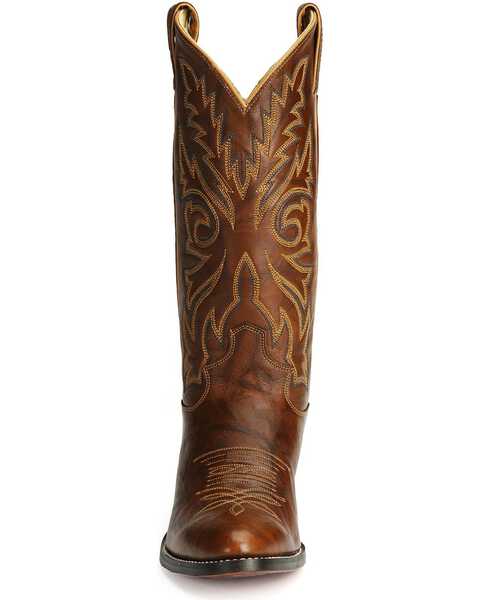 Image #4 - Justin Men's Marbled Deerlite Western Boots - Medium Toe, Chestnut, hi-res