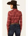 Image #4 - Shyanne Women's Willow Long Sleeve Snap Western Flannel Shirt, Dark Red, hi-res