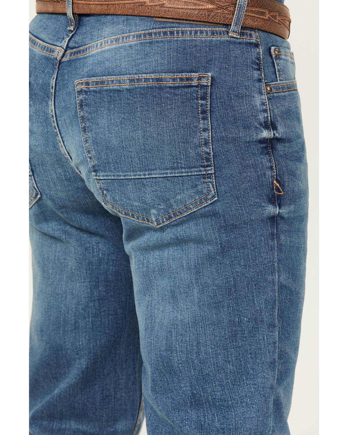 Image #4 - DEVIL-DOG Dungarees Men's Powells Light Wash Athletic Fit Performance Stretch Denim Jeans, Light Wash, hi-res
