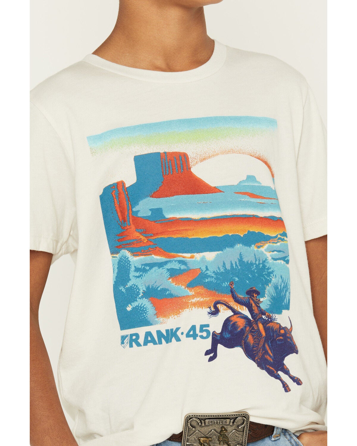 Image #3 - RANK 45&reg; Boys' Bull Rider Short Sleeve Graphic T-Shirt, Natural, hi-res
