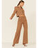 Image #5 - The Now Women's Cropped Blazer, Tan, hi-res
