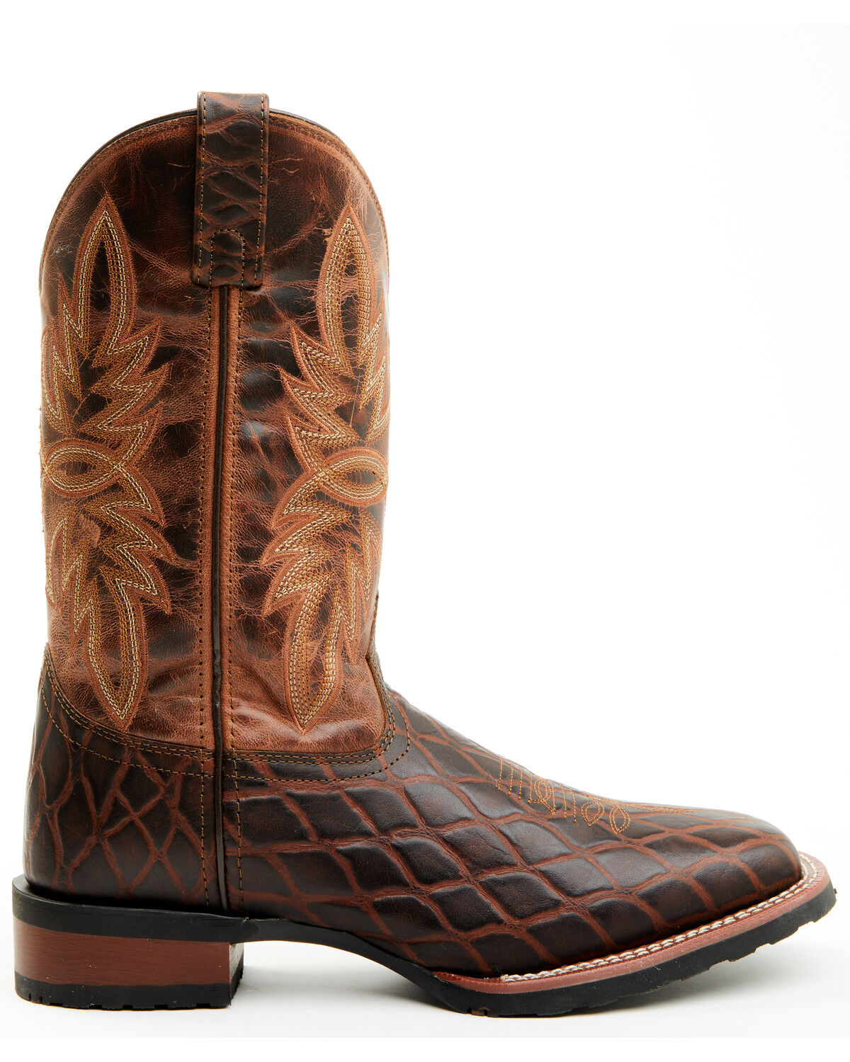 Image #2 - Laredo Men's Western Boots - Broad Square Toe, Brown, hi-res