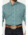 Image #3 - Cinch Men's Small Plaid Print Long Sleeve Button-Down Western Shirt , Green, hi-res