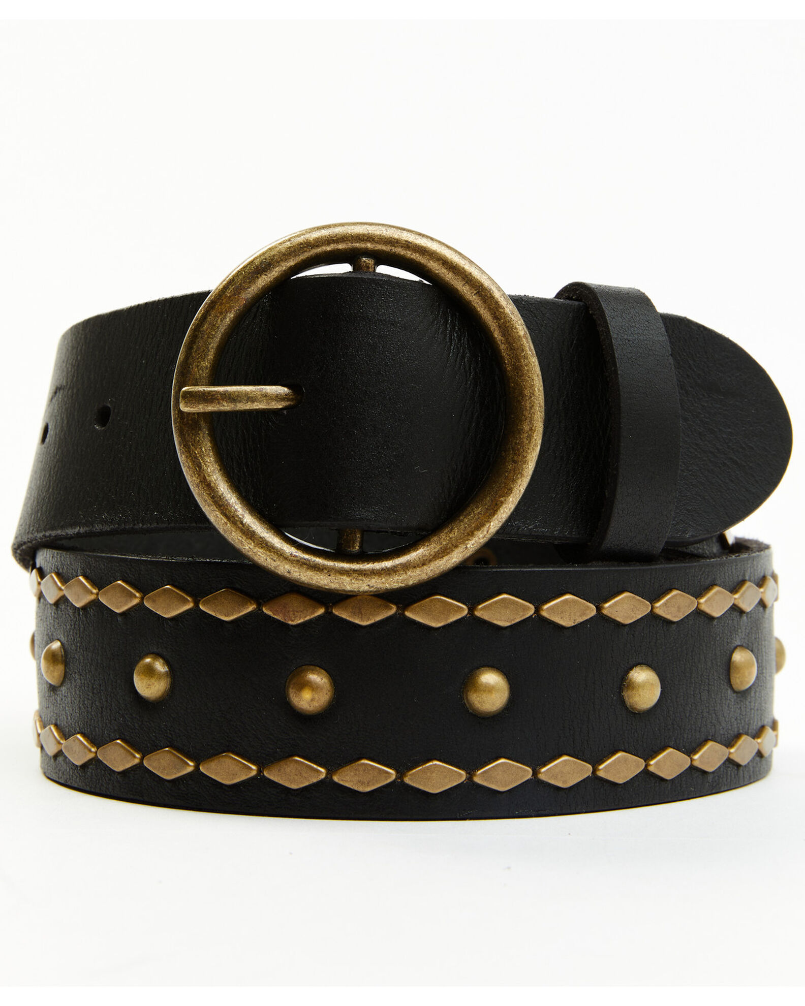 Image #1 - Cleo + Wolf Women's Studded Leather Belt, Black, hi-res