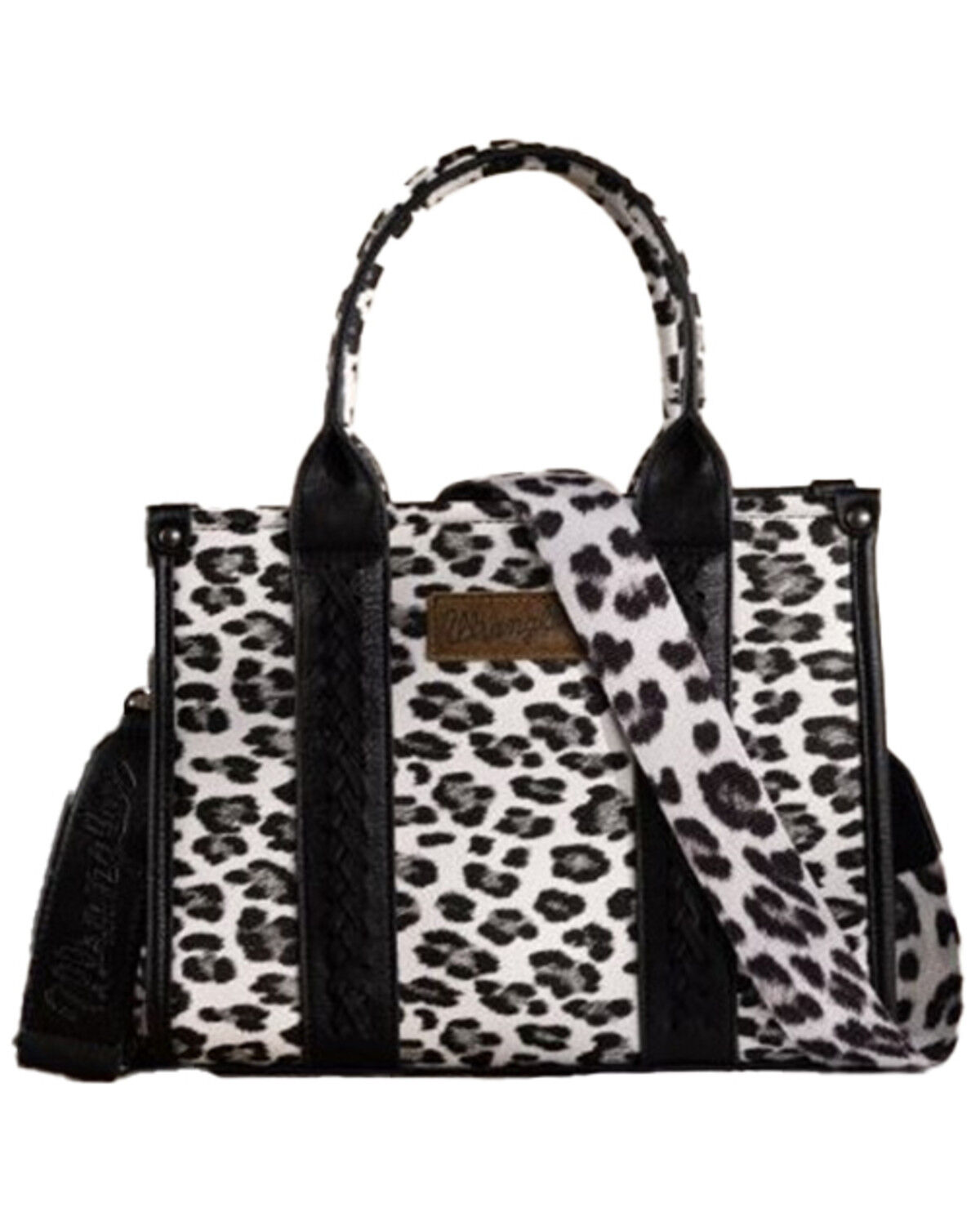 Image #1 - Wrangler Women's Leopard Print Crossbody Bag, Black, hi-res
