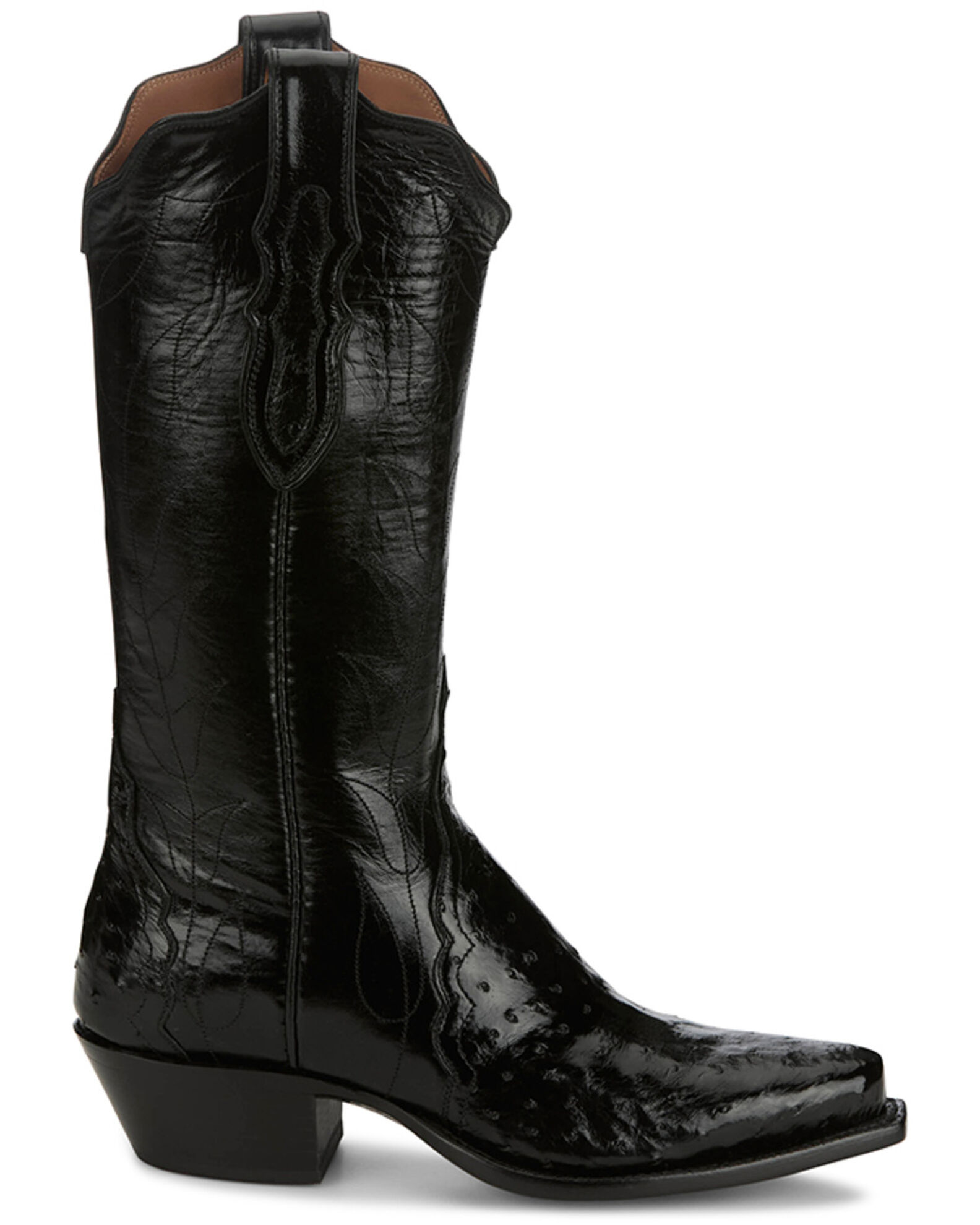 Snip toe ostrich boots deals