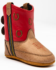 Cody James Infant Boys' Red Horseshoe Poppet Western Boots, Red, hi-res