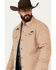 Image #2 - Justin Men's Jackson Snap Shacket, Tan, hi-res