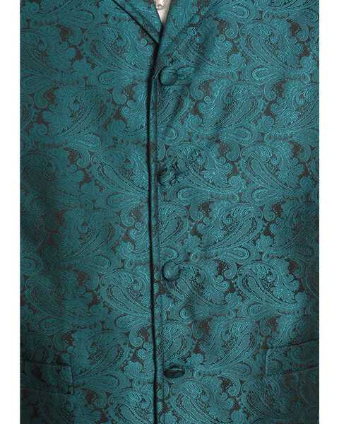 Rangewear by Scully Classic Paisley Dress Vest, Teal, hi-res