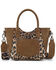 Image #2 - Wrangler Women's Leopard Print Small Crossbody Tote, Brown, hi-res