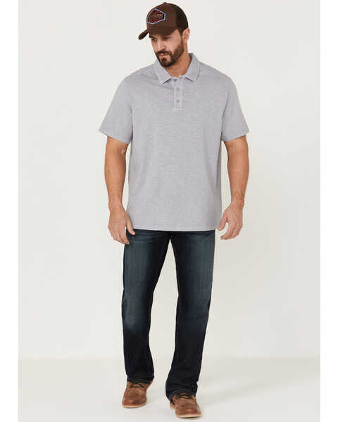 Image #2 - Brothers and Sons Men's Solid Slub Short Sleeve Polo Shirt , Light Grey, hi-res