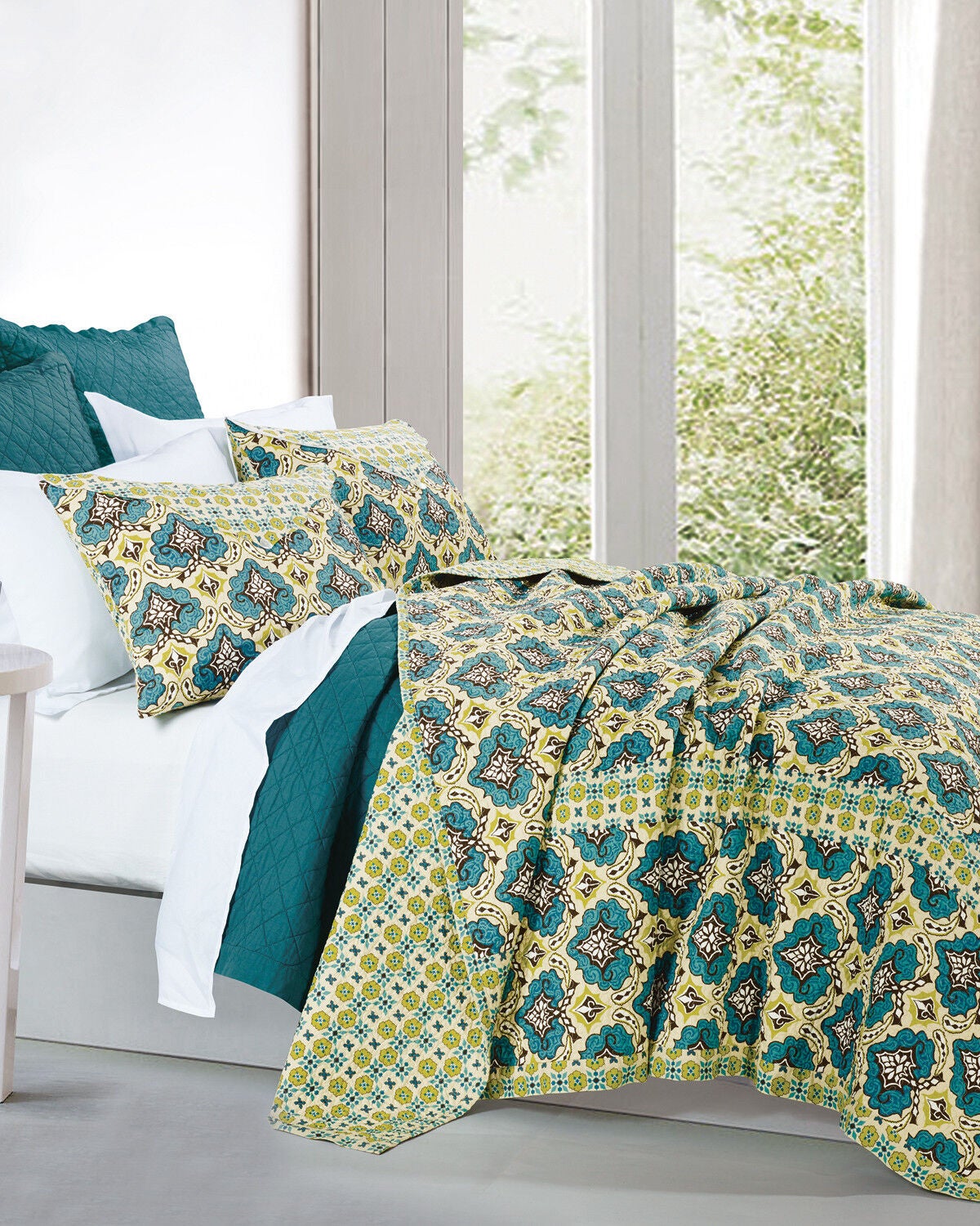 Image #1 - HiEnd Accents Salado King Quilt Set - 3 Piece, Multi, hi-res